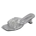 2026new arrival crystal fireworks fairy shoes thick heel sandals outwear sandals women's shoes fashionelegant one-line slippers