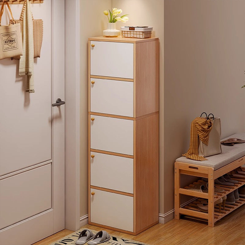 Narrow shoe cabinet Home door shoe rack Large capacity dustproof Simple shelf Corner storage Foyer cabinet Large shoe box