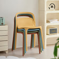 Plastic dining chair for home backrest chair smith casual chair cafe hotel negotiation chair high back dining table