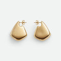 18k gold plated copper european and american fashion metal geometric polished irregular earrings - unique and trendy design