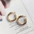 jewelry casualfashionstylishelegantfreshsweet circle earrings stainless steel hollow earrings