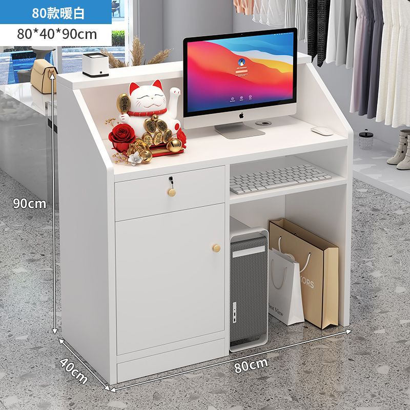 Minimalist modern bar counter/reception desk - small counter for beauty salons, clothing stores, and reception areas
