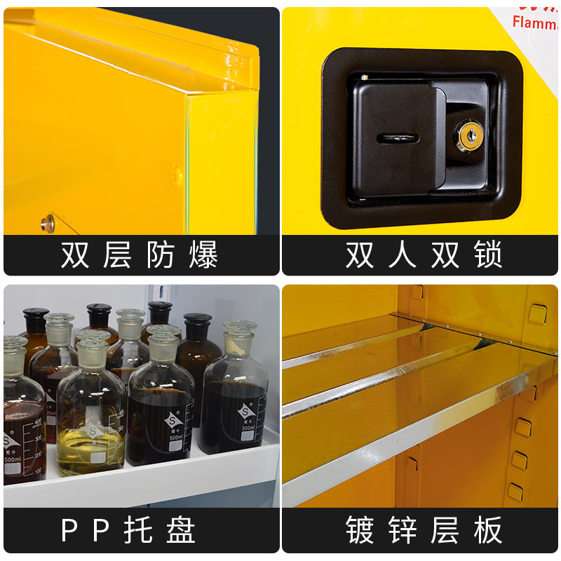 3-in-1 Multifunctional Hazardous Chemicals Storage Box Explosion-proof Cabinet Chemical Safety Cabinet Drug Acid-Base Reagent Toxic Hemp Cabinet