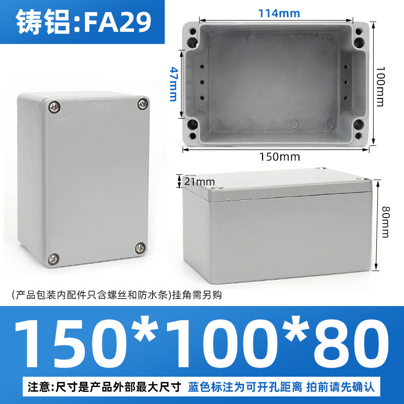 Cast aluminum waterproof box Outdoor waterproof aluminum box Metal box Outdoor terminal box Button box Sealed aluminum waterproof junction box
