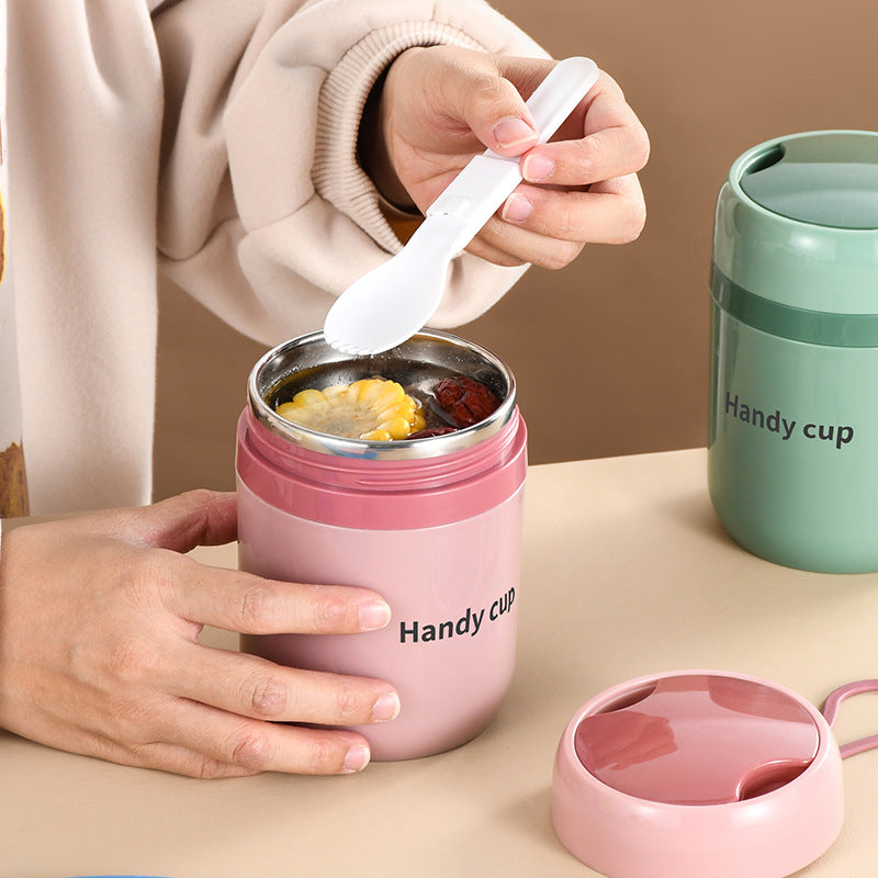 One stainless steel soup cup is sent on behalf of others, and the heat preservation can be heated. Soup pot, lunch box, porridge, milk cup, breakfast cup, food.