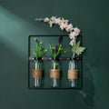 Wall-mounted vase & plant holder - no drilling required - hydroponic flower stand - nordic iron art decor