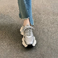Thick sole dad shoes for women 2026new arrivalautum thin mesh breathable mesh shoes heighteningcasual sports shoes