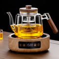new all-in-one glass tea kettle: large capacity, electric ceramic cooker for boiling water and brewing tea with spray function