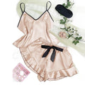 Women's summer lightweight cami shorts set - sexy cami dress loungewear, sleeveless pajamas wholesale for export