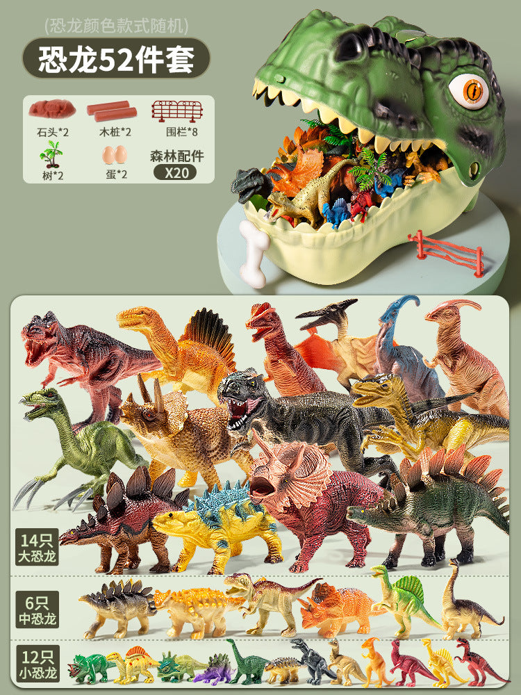 Dinosaur toy set for kids: tyrannosaurus rex, triceratops, and more - soft vinyl, realistic animal model figures