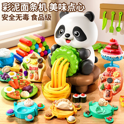 Kids' play dough noodle maker - pretend play dough food grade - super light clay toy for boys and girls - birthday gift