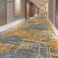 Custom hotel carpet for hallways and aisles, hotel guest room bedside rug, thickened nylon b1 flame retardant full coverage floor mat