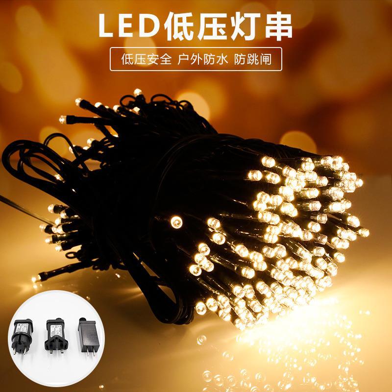 Cross-border solar light string outdoor led light string 24v low voltage lawn landscape engineering lighting waterproof LED light string