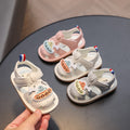 New korean-style squeaky sandals for babies,  summer collection, girls' shoes for ages 0-2, and squeaky pre-walker shoes for baby boys