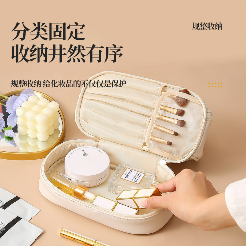 Wash storage bag Double-layer portable travel portable dry and wet separation wash bag Large capacity premium cosmetic bag