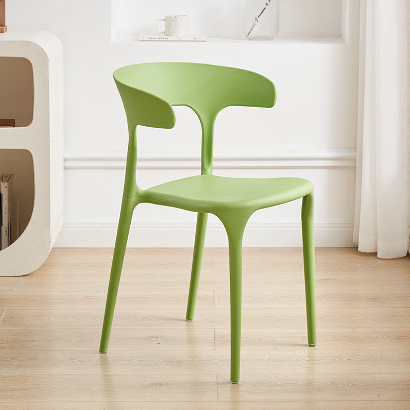 Scandinaviancasual modern thickened plastic chair for home dining table and chairs stackable back chair stool desk horn chair