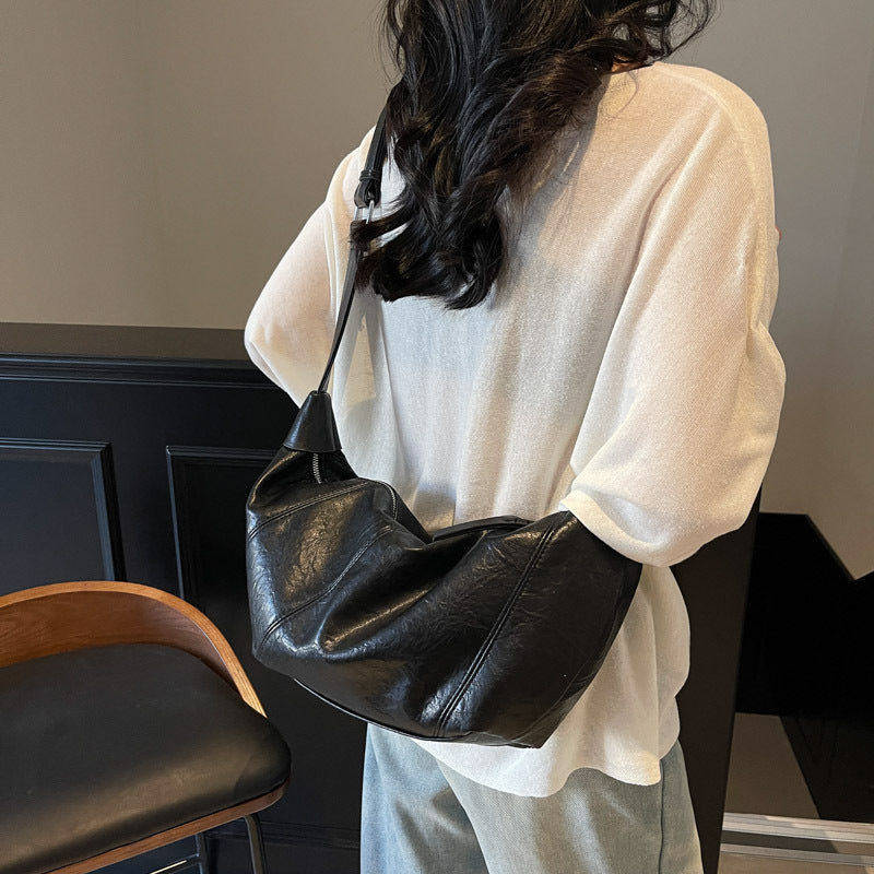 Shoulder 2025 Versatile Messenger Bag Korean Edition Trend Sense Bag Niche ins Dumplings Winter Fashion Folded Bag