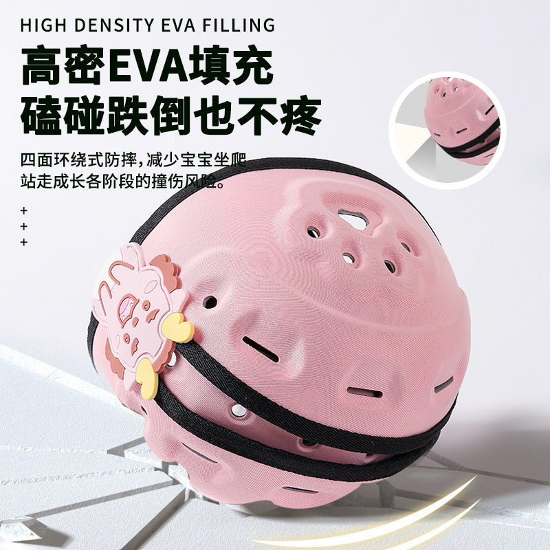 Baby head protection anti-fall hat, infant walking assistant, head protection anti-collision helmet, breathable anti-bump safety hat, cute