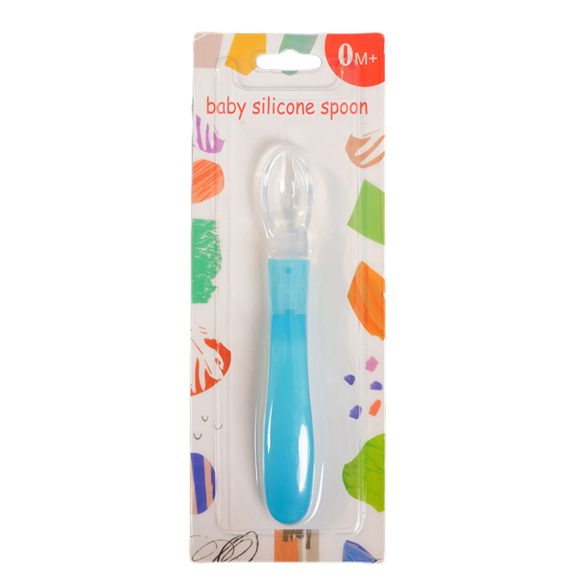 English card pack, baby silicone soft head spoon, baby eating spoon, baby feeding tableware