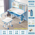 Children's desk study table - adjustable height, writing desk, homework table and chair set with modern bookshelf - school desk and chair