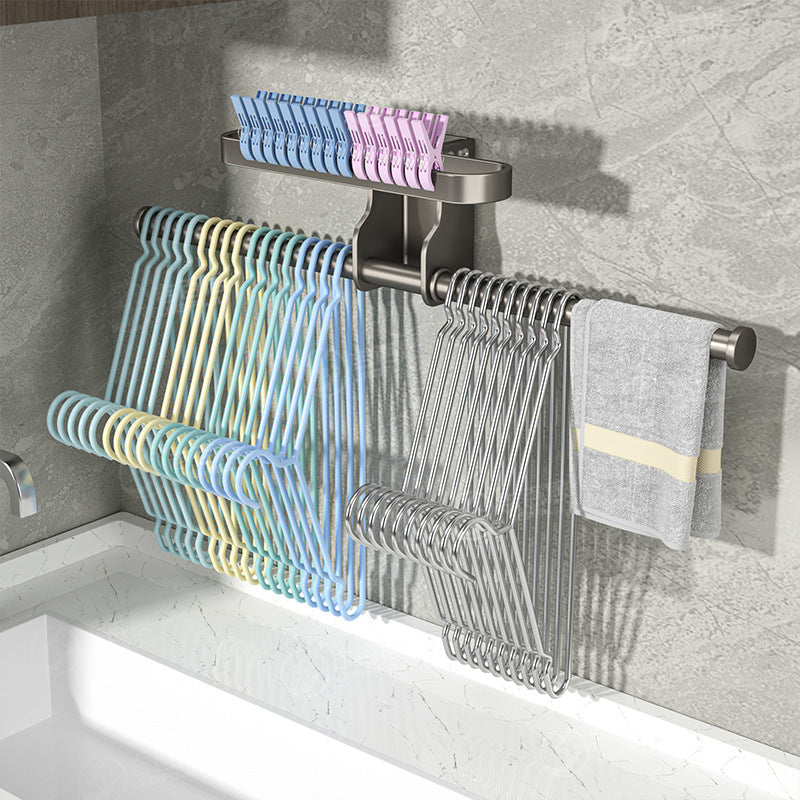 Put drying racks, storage racks, non-punching wall-mounted finishing racks, household balconies, clips, multifunctional hook rods