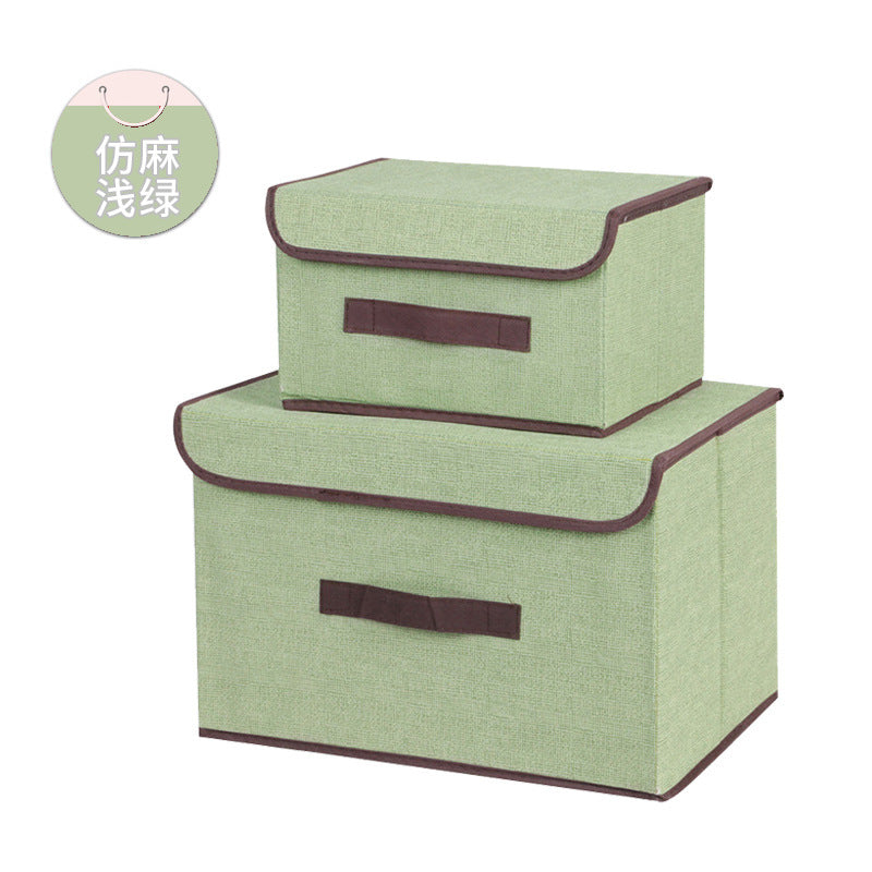 Home folding fabric storage box, clothing with cover dust storage box, multi-functional wardrobe sorting storage box wholesale