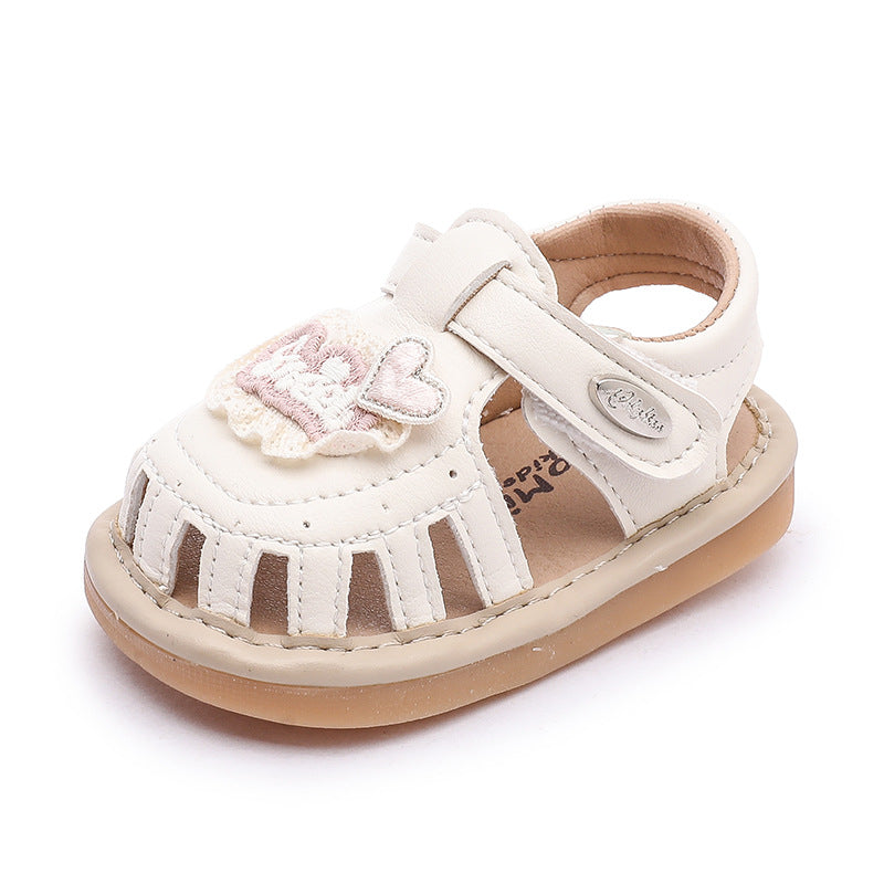 Summernew arrival baotou toddler shoes breathable non-slip baby shoes women's cute princess style baby sandals calling shoes