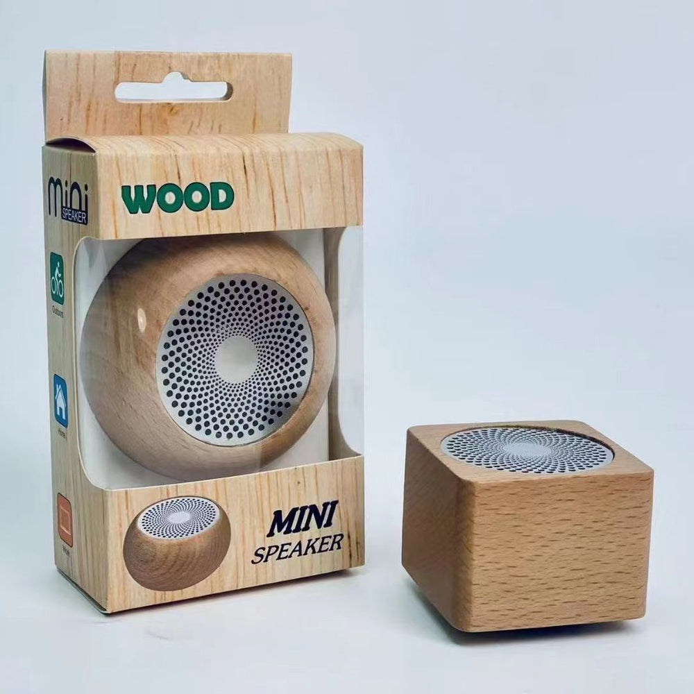 Retro bluetooth speaker - portable, creative gift, mini wireless subwoofer, solid wood small speaker set