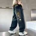 Boys' spring pants  new collection: spring/autumn loose-fit jeans for older boys