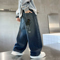 Boys' jeans - spring/autumn collection  - new styles for mid-to-large children - autumn wear - kids' pants - boys' trousers - straight leg