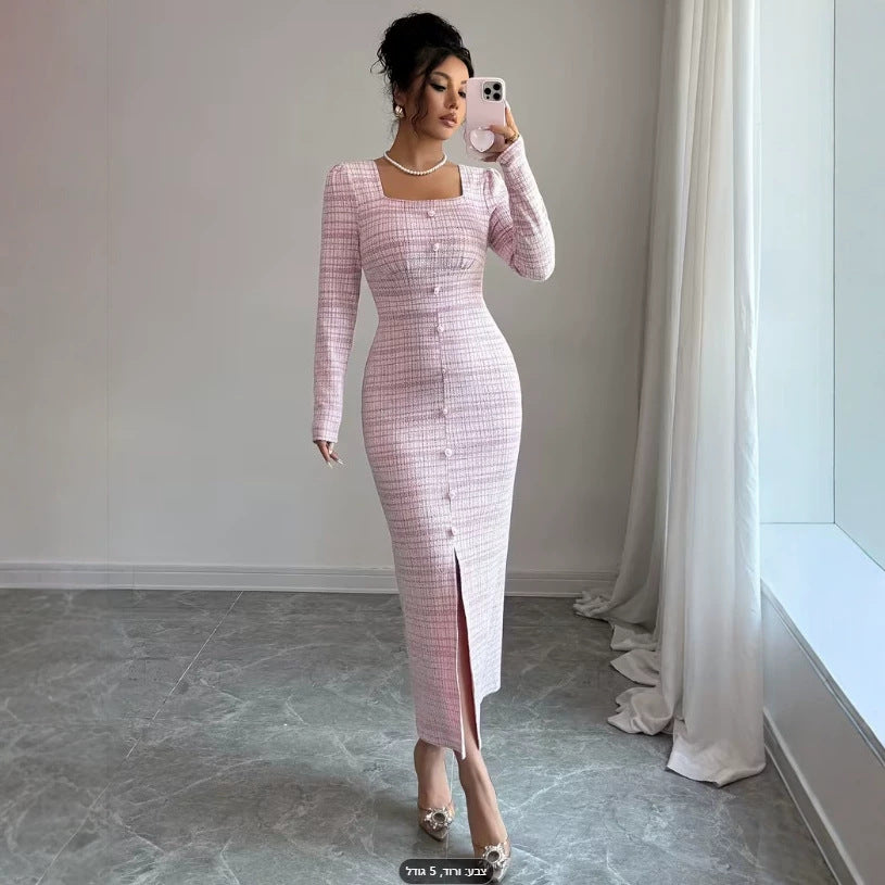 summer european and american  new arrival: slim-fit, figure-flattering, and elegant party dress