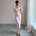 summer european and american  new arrival: slim-fit, figure-flattering, and elegant party dress