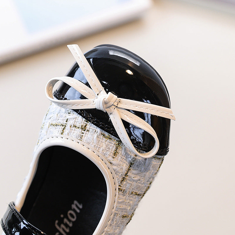 Vancahao kids' fashion mary janes -  spring/autumn new collection - girls' bow-tie princess shoes - toddler leather shoes