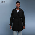 Autumnew arrivalelegant lapel windbreaker for women with belt lightweight waterproof high-looking slimming look medium longoutweard25127