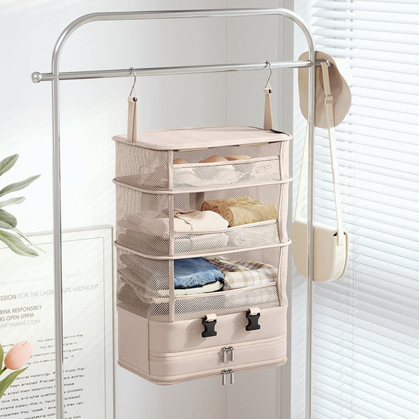 The new seven-in-one hanging travel layered storage bag is recommended by the organizer for household foldable storage artifacts