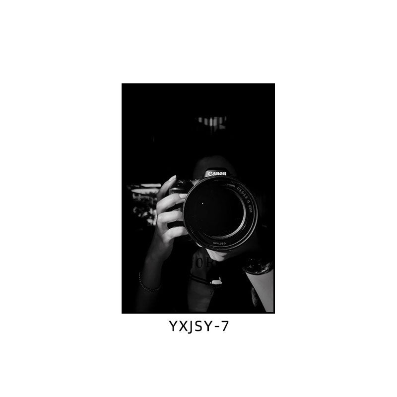 Camera photography Decorative painting Photo studio Black and white industrial style hanging painting Media studio Camera mural