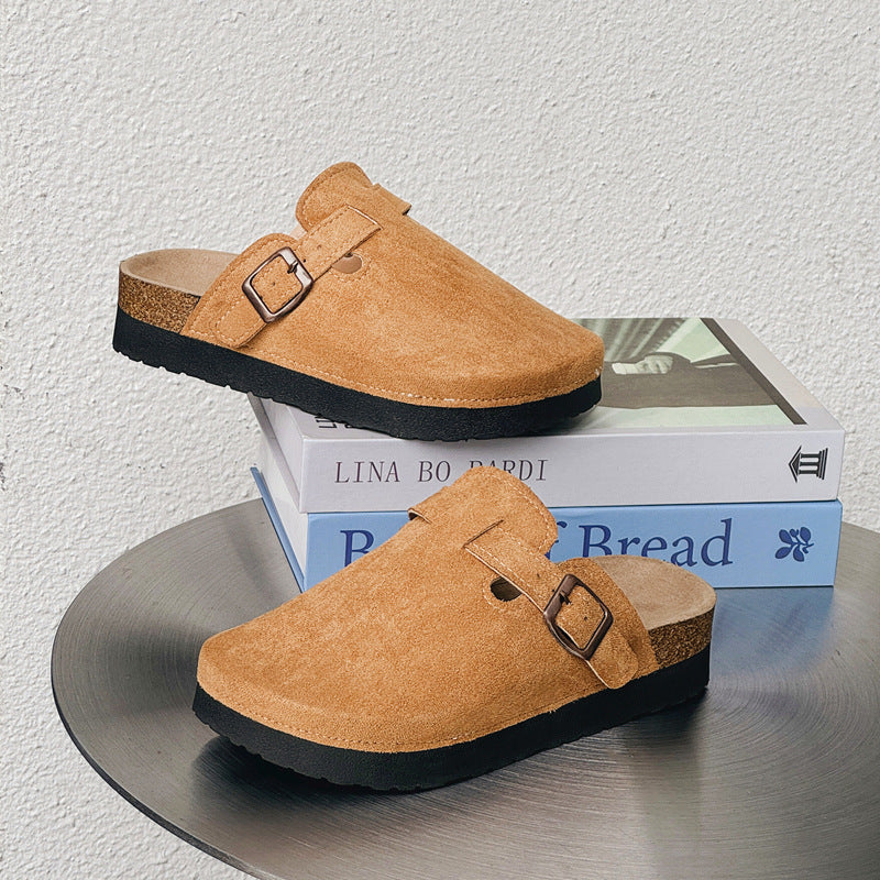 Export birkenstock shoes thick sole slippers women 2024 spring and autumn new arrivalfashionoutwear fishing birkenstock half slippers lincoln women