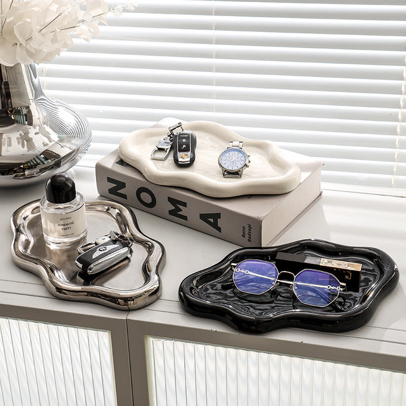 Inspopular photo props jewelry storage tray display tray storage tray accessible luxury ceramic jewelry large display