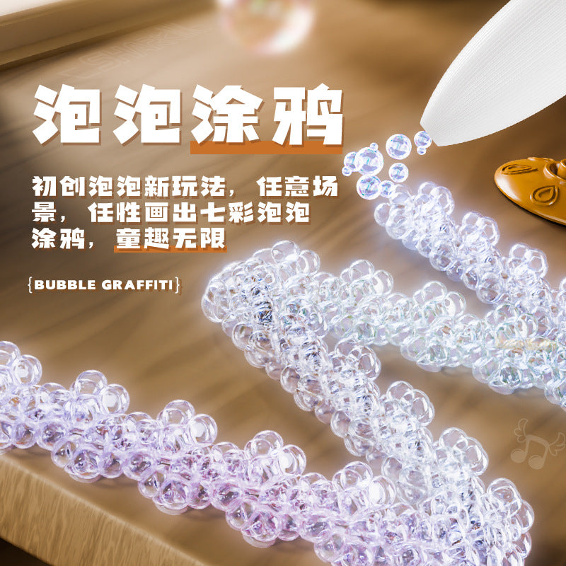 magic electric bubble pen brush pen handheld writing graffiti fully automatic electric bubble machine toy
