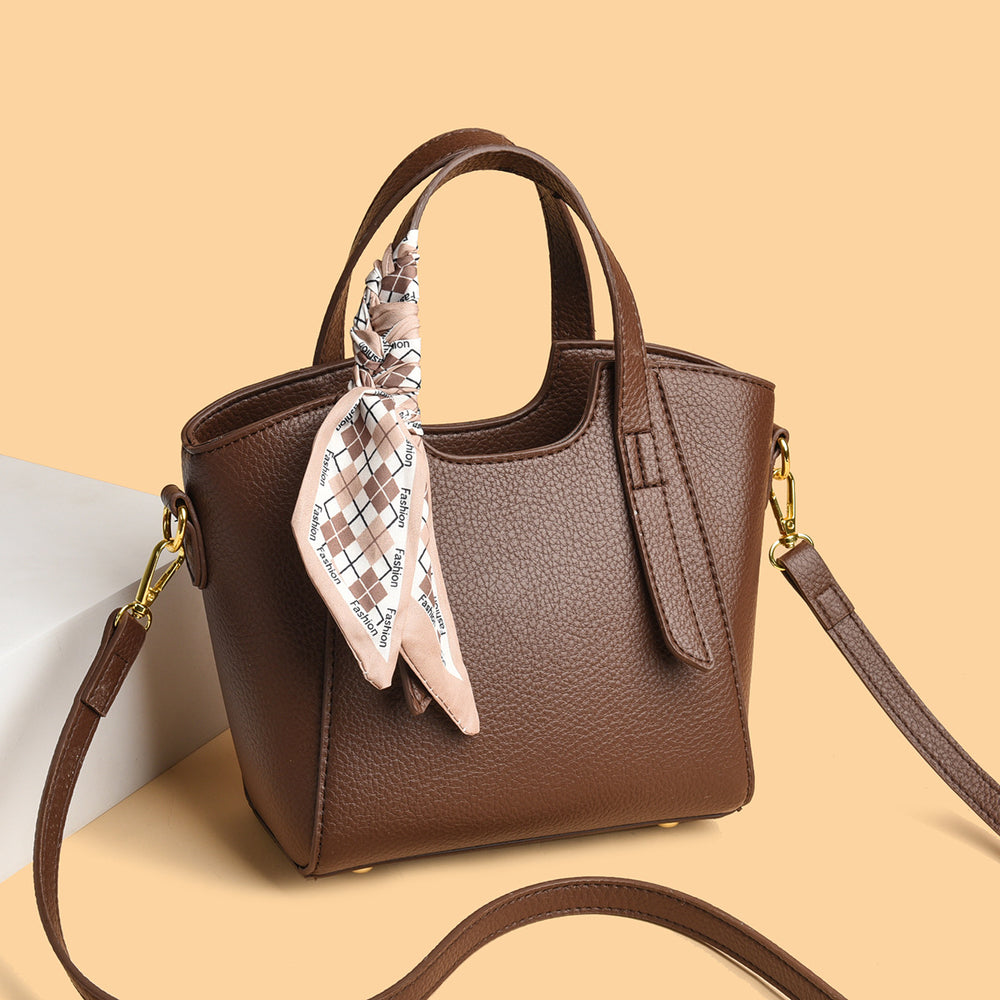 2026 spring new women's silk scarf bag - versatile fashion shoulder & crossbody bag - minimalist solid color work & commute tote bag