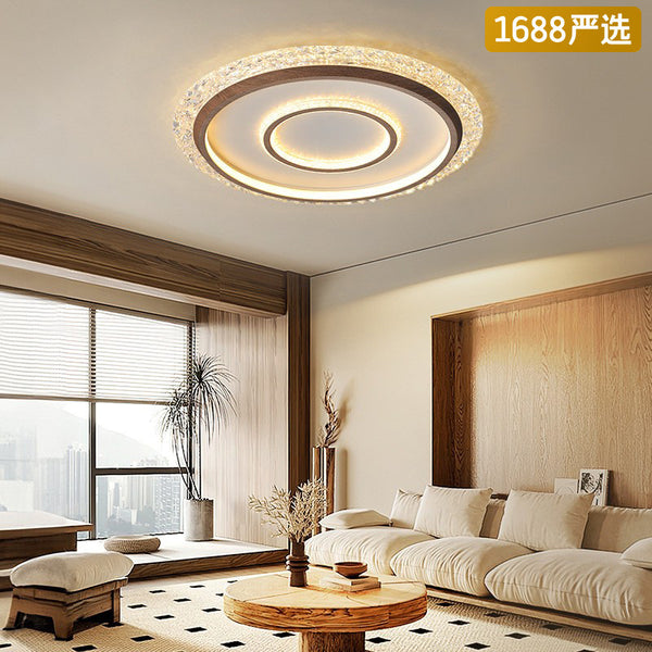 [Strict selection] Minimalist medieval ceiling light 2025 new American retro walnut super bright eye protection room light