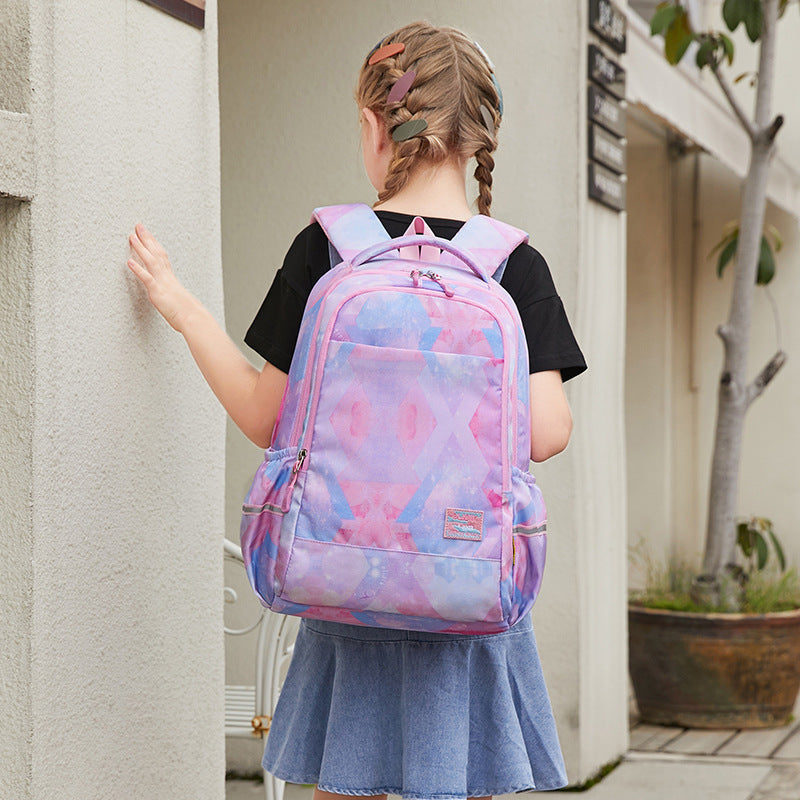 School bag for primary school students Korean version of children's backpack to reduce the burden and protect the spine, large capacity boys and girls first, second and third grades backpack