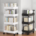 Single armrest trolley storage rack floor-standing snack bookshelf table kitchen bathroom multi-layer storage movable with wheels