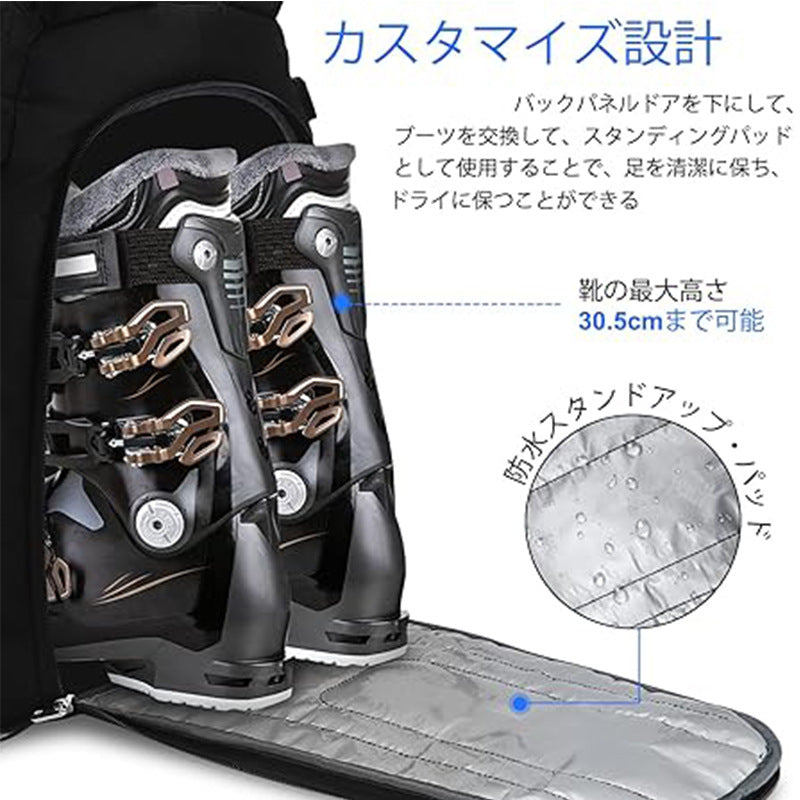 Ski bag Snowboard backpack Large capacity wet and dry separation Board bag Travel Multifunctional boarding snow bag