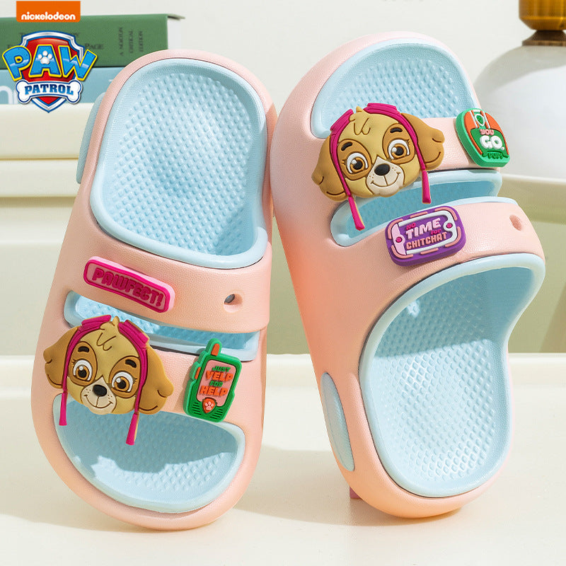 Paw patrol kids clogs boys slippers stepping on shit indoor non-slip kids boys beach shoes girls sandals