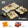 children's diy multifunctional electric vehicle educational toy for boys ages 3-6, construction vehicle model puzzle track car