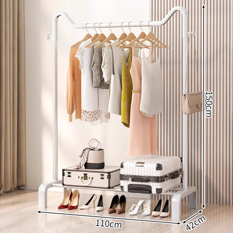 Freestanding coat rack - multi-functional clothes hanger for home, bedroom, balcony, dorm room - easy to assemble