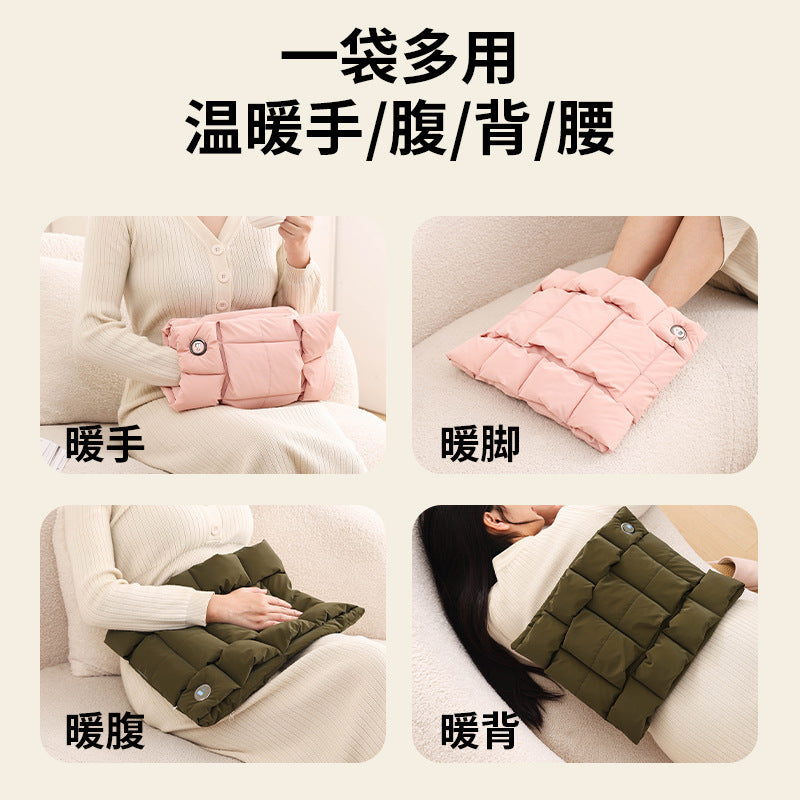New arrival hand warmer gemstone graphene waterless hand warmer bag rechargeable hot water bag explosion-proof waist warmer belly electric hand warmer