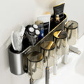 New arrival toothbrush holder storage rack detachable washable bathroom punch-free wall-mounted electric tooth cup mouthwash cup toothbrush holder