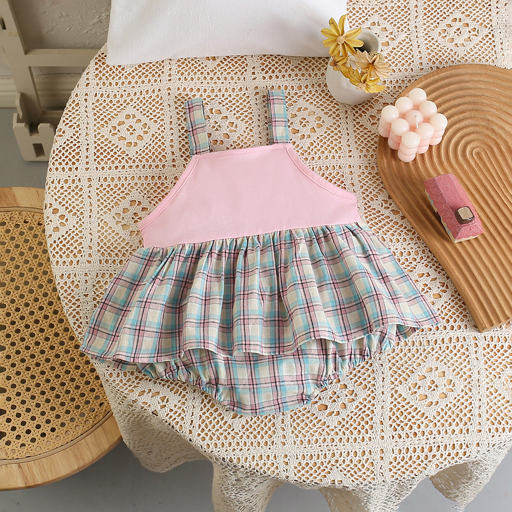 Summer suspender skirt baby newborn summer clothes baby girl skirt hundred days one year old princess skirt